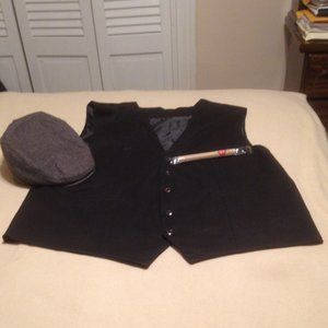 Men's Gatsby Vest, Scali Cap & Fake Cigar